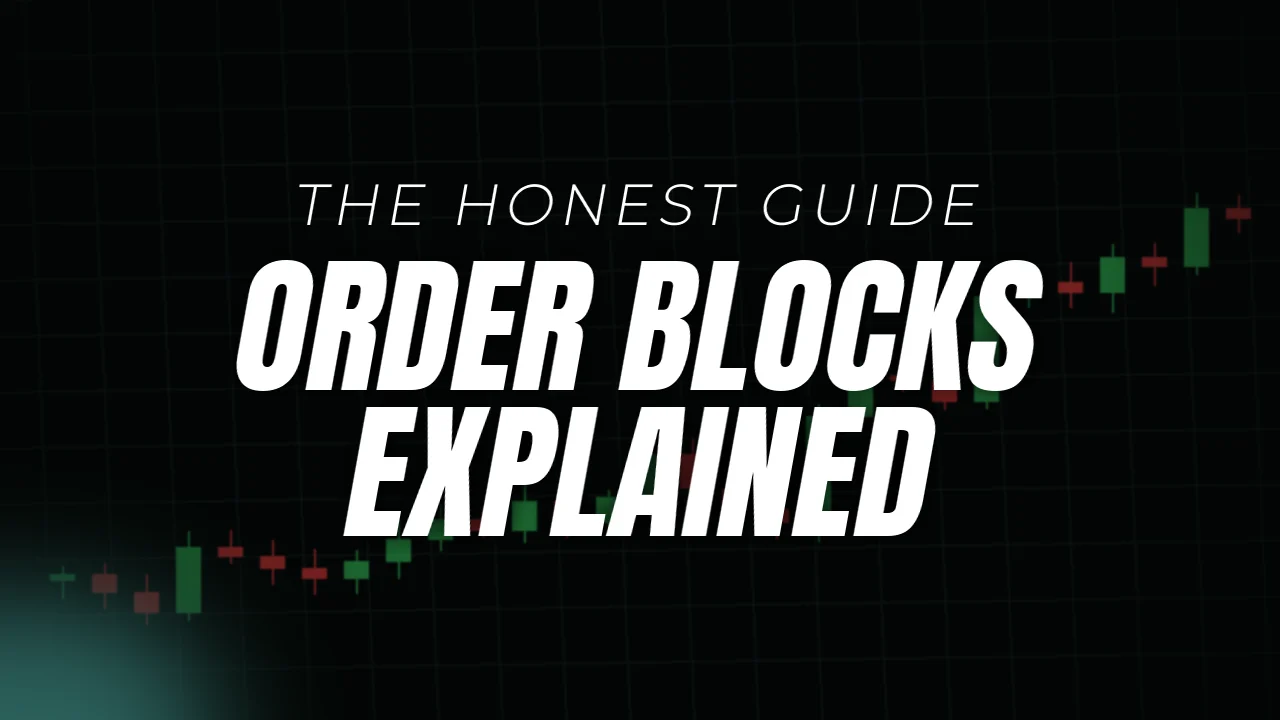 Order blocks explained, the honest guide, cover image over a candlestick chart